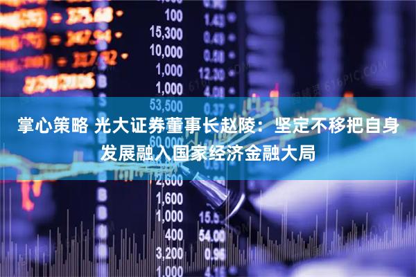 掌心策略 光大证券董事长赵陵：坚定不移把自身发展融入国家经济金融大局