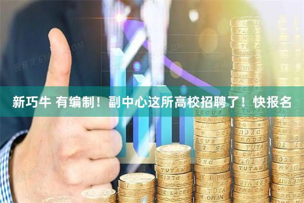 新巧牛 有编制！副中心这所高校招聘了！快报名